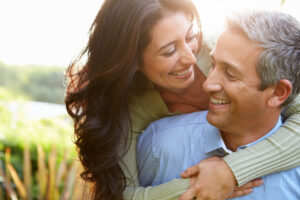 Man and Woman Smiling